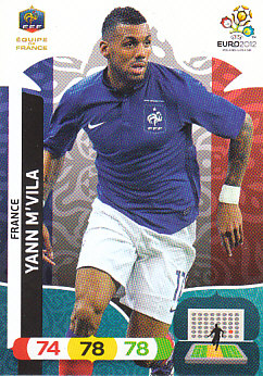 Yann M'Vila France Panini UEFA EURO 2012 #84